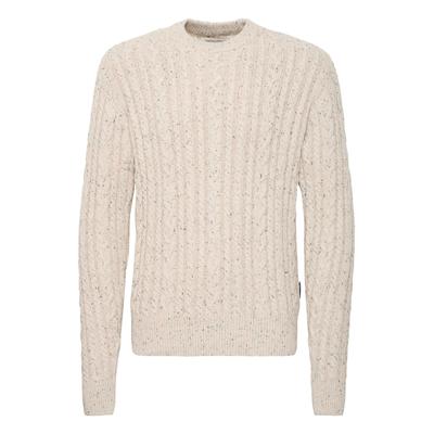 Strickfleece-Pullover CASUAL FRIDAY "Strickpullover CFKarl", Herren, Gr. XXL, beige (rainy day), Obermaterial: 60% Baumwolle CO. 40% Polyacryl PAN., Pullover