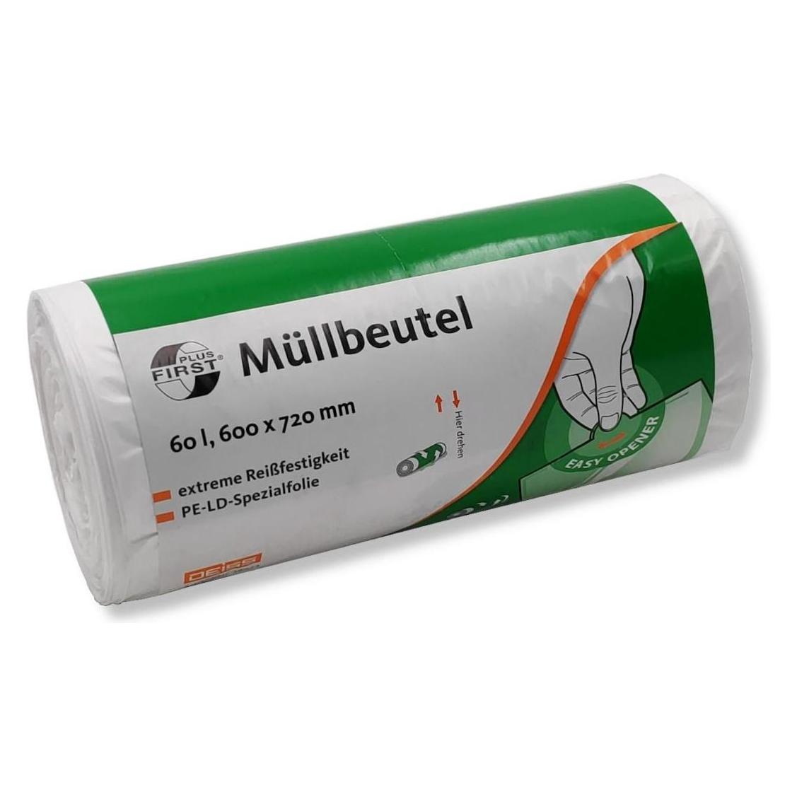 Deiss FIRST Müllsack 36022 60l weiss 50St. (50x, 60 l) (36022)