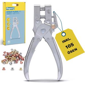 Rapid Ösenzange RP05, 5001723, für 4mm Ösen-Ø, mit Lochstanzer und 100 Ösen