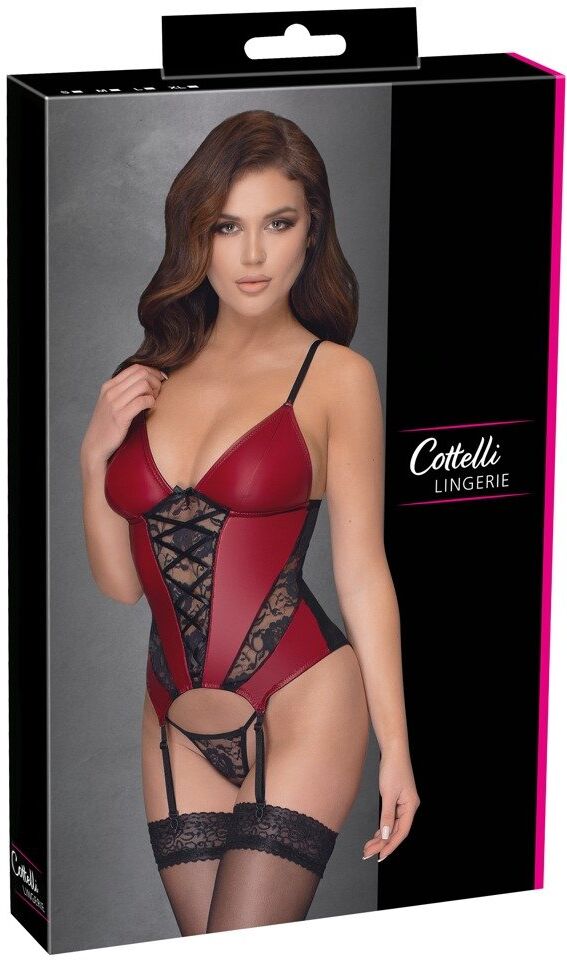 Cottelli LINGERIE Basque en Dentelle et Powernet