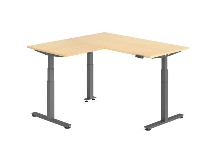 Schreibtisch Office Ahorn elektrische Höhenverstellung 160 x 160 cm