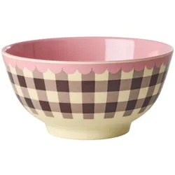 RICE Melamin Schale Medium Check Me Out, H 7,5 Ø 15 cm, 700 ml