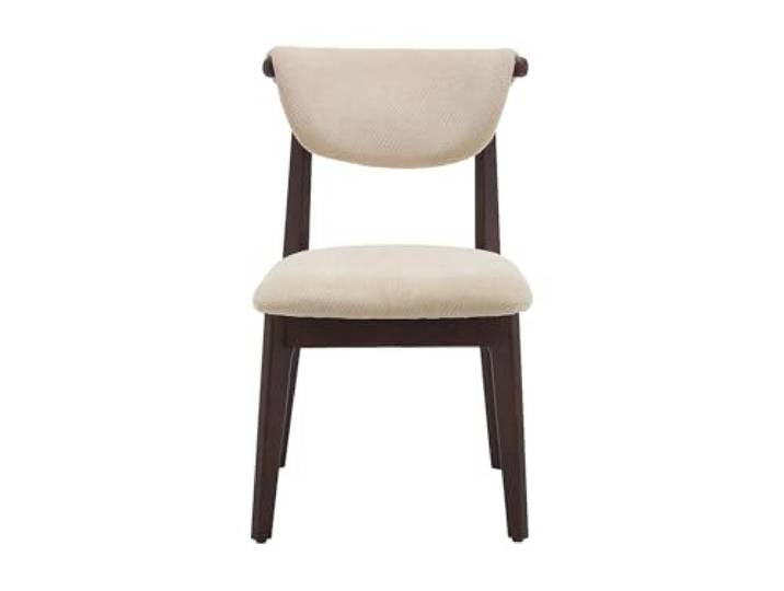 Vente-unique - Stuhl 2er-Set Gabiel - Holz Beige Strukturierte Oberfläche Gepolsterte Sitzfläche für mehr Komfort