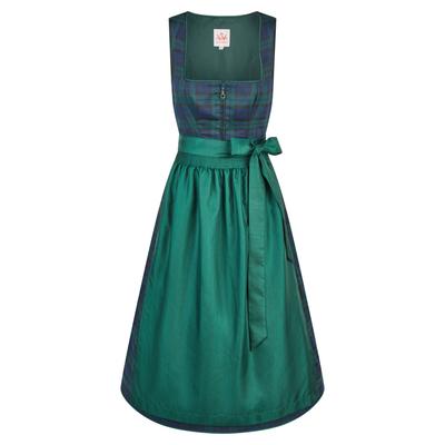 Dirndl SPIETH & WENSKY "Spieth & Wensky Dirndl Korsika", Damen, Gr. 40, grün (d,grün), festlich, regular fit, Carmenausschnitt, Kleider, in Midilänge