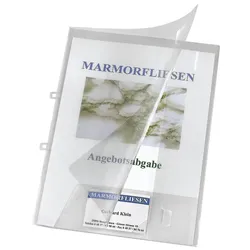 Veloflex® 4441 290 Angebotsmappe Crystal mit Visitenkartenfach, transparent