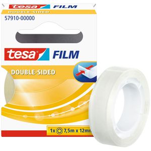 Tesa Doppelseitiges-Klebeband Double-Sided, 57910, transparent, PP, 12mm x 7,5m
