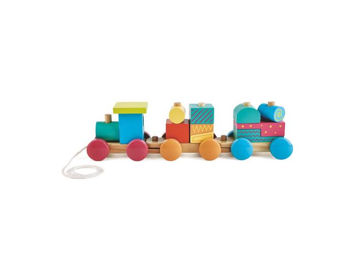 KIDWAY - Mon train à formes en bois - Eveil 1er âge - 2 ans et +