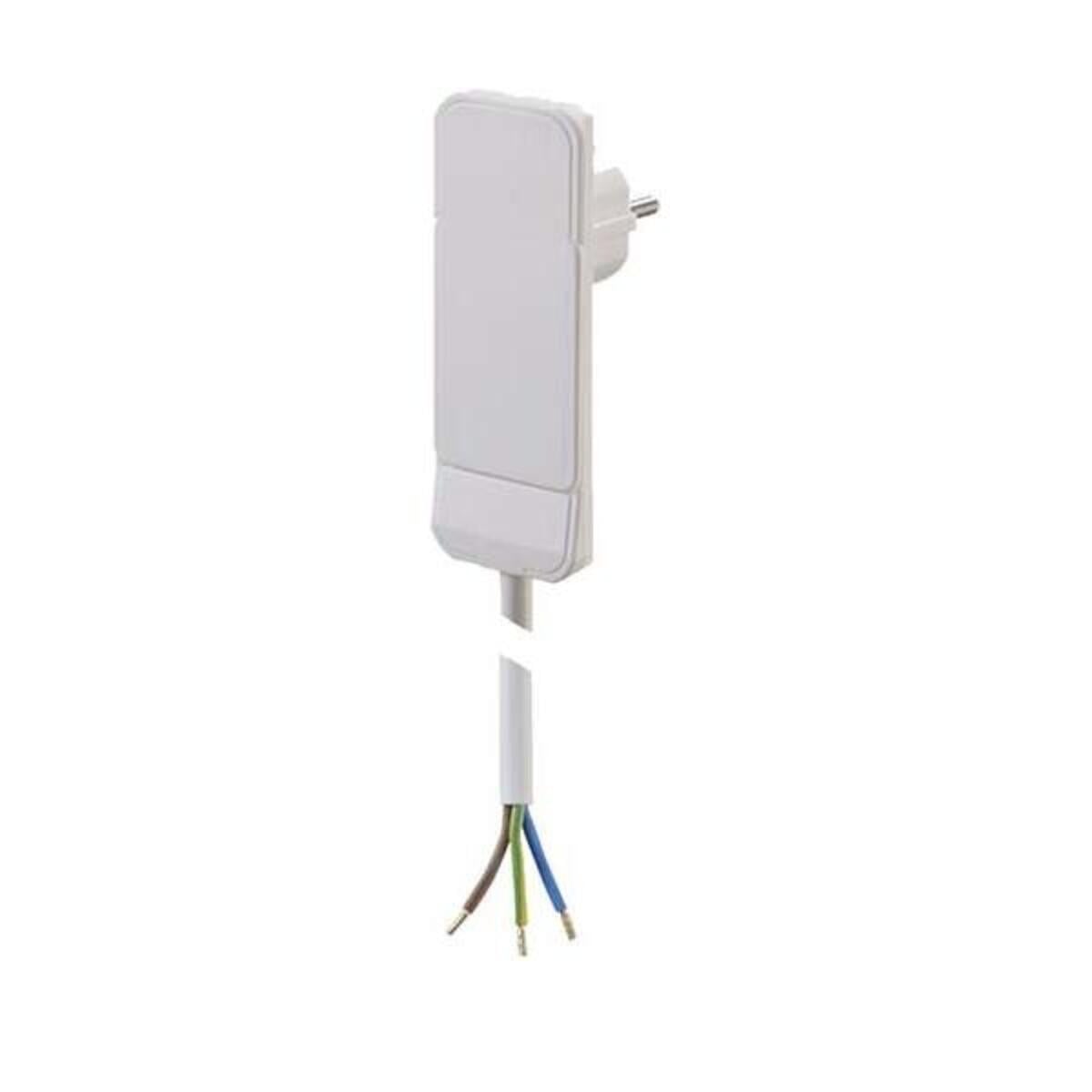 Bachmann platte stekker CEE7/7, wit, 1,5 meter