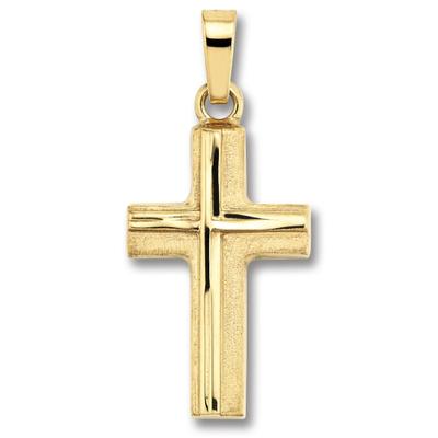 Kettenanhänger ONE ELEMENT "Kreuz Anhänger aus 333 Gelbgold", gold, Schmuckanhänger, Damen, Gelbgold 333 Gold, Gelbgold 333, Gold, Kettenanhänger, Symbolische Note – harmonisch gestaltet mit Liebe zum Detail