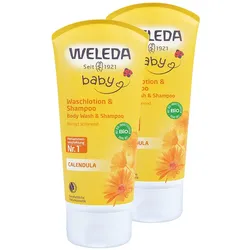 2er-Pack Weleda Calendula Waschlotion & Shampoo