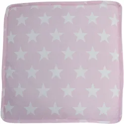 Krasilnikoff Box Sitzkissen Bezug Pink with Stars, 45 x 45 cm