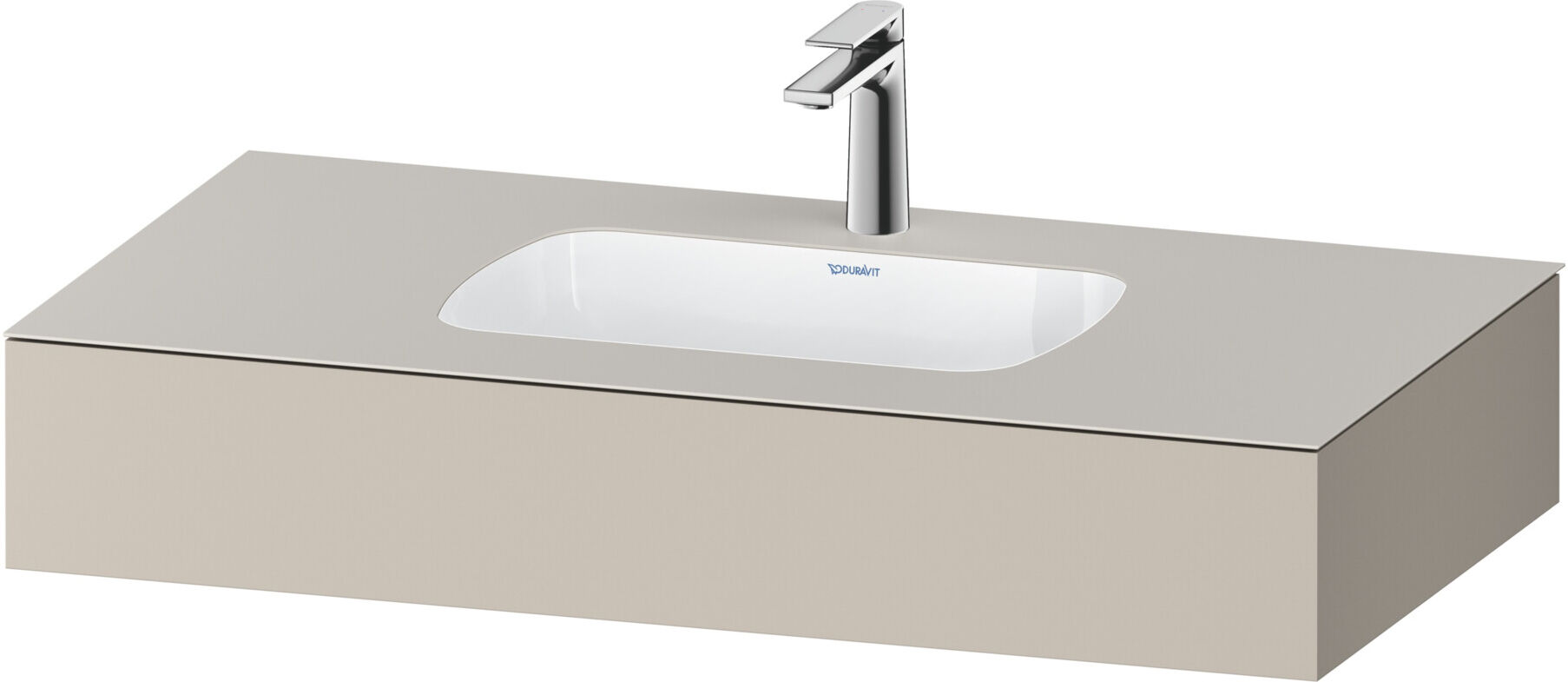 Duravit Einbauwaschtisch-Möbel-Set Qatego 100x55x17cm, T m, m K, 1 Ausschn, m ÜL (QA4691091910000)