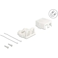 DELOCK Keystone Leergehäuse 2 Port magnetischer Unterseite w