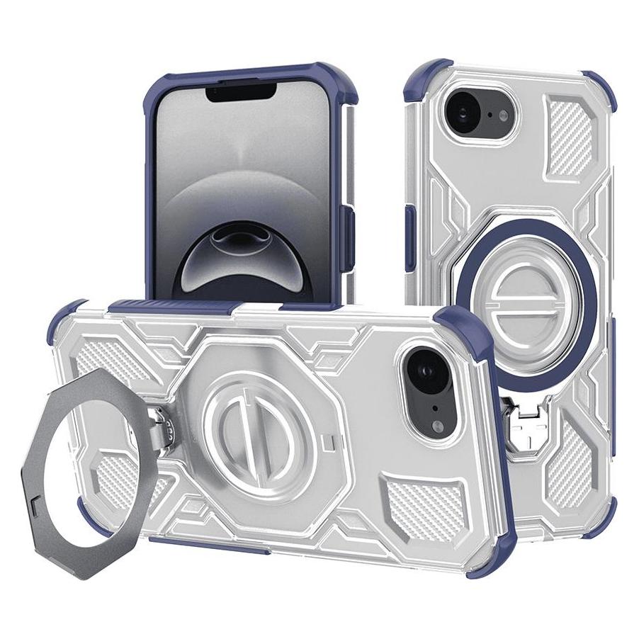 Techsuit - Carbon Shield PRO - iPhone 16e - Blue Transparent (Apple iPhone 16e, Apple iPhone 17e) (59456746)