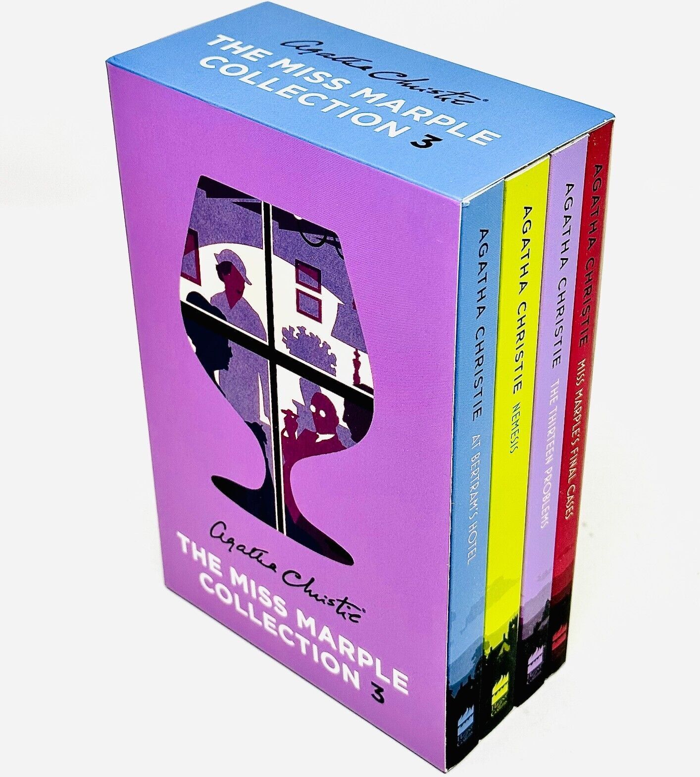 HarperCollins Miss Marple Mysteries Books 11-14 by Agatha Christie - 4 Book Paperback Collection Set - At Bertram's Hotel, Nemesis, The Thirteen Problems & Miss