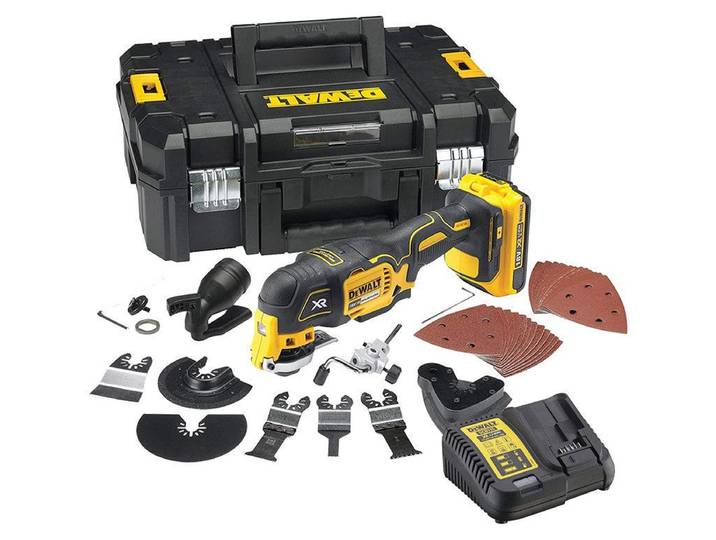 Outil multi-cutter oscillant 18V DEWALT DCS355D2-QW avec coffret\, 2 batterie 2\,0 Ah et 32 accessoires