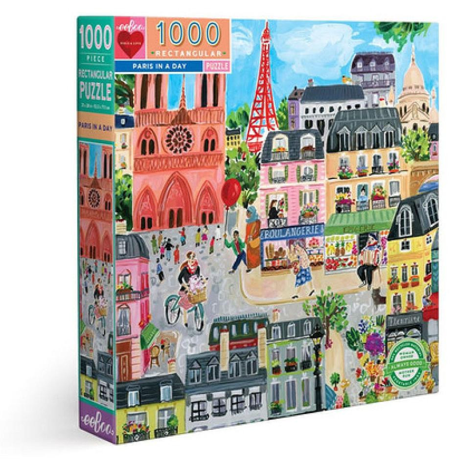 eeBoo Puzzel Parijs in één dag, 1000 stukjes, Kunst