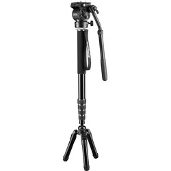 mantona Video-Einbein-Stativ Dolomit Mono (Metall), Stativ, Schwarz
