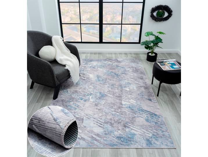 Outdoorteppich Remy, LAGERRÄUMUNG , blau (grau,blau), B:160cm H:10mm L:230cm, Polyester, MYFLAIR MÖBEL & ACCESSOIRES, Teppiche, Outdoorteppich, bedruckt, modernes Design, In- & Outdoor geeignet, waschbar