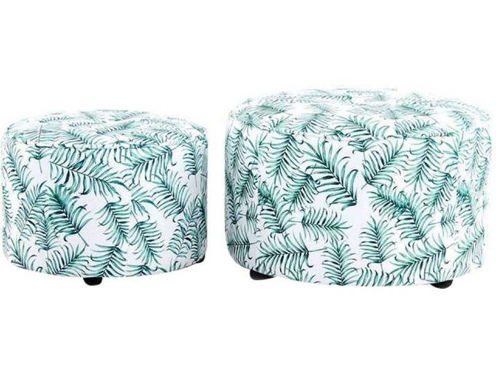 Hocker KAYOOM Indira 2er-Set, Hocker-Set in schönem Stil, skandinavisches Design , bunt (flower), B:58cm H:36cm T:45cm, Stoffbezug: 100% Polyester Füllung: Schaumstoff, Hocker, Hocker, stilvoll, dekorativ, modern, erfüllt moderne Wohnansprüche