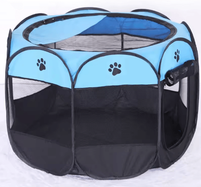 Inspire Picks Portable Foldable Cat Tent Outdoor Travel Pet House & Playpen blue