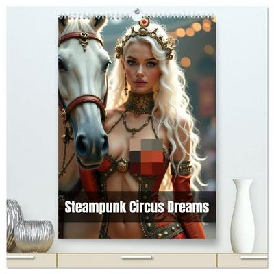 Steampunk Circus Dreams (High Quality Premium Wall Calendar 2027 DIN A2 portrait),CALVENDO 12 Month Wall Calendar