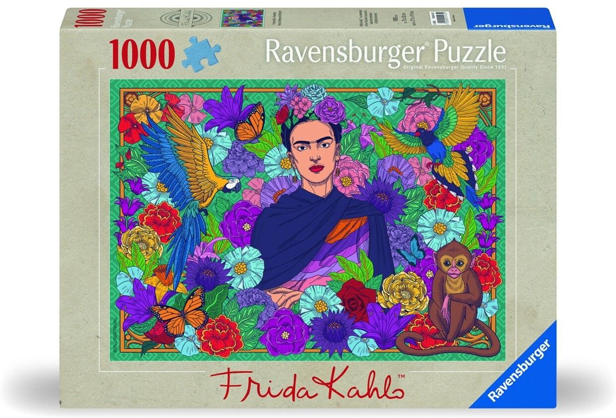 Ravensburger Puzzle: Frida Khalo's Pradise - Parrot, Monkey and Blooms (1000pcs)