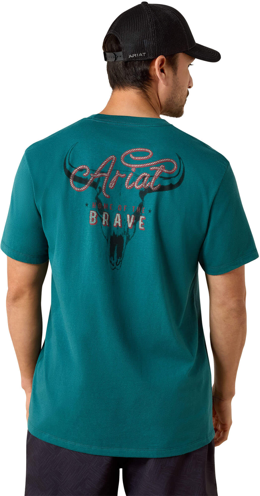 Men's Cattle Skull Freedom Classic Fit T-Shirt in Mediterranean Cotton, Size: 3XL by Ariat