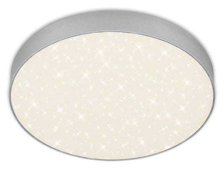 Plafonnier LED BRILONER LEUCHTEN FLAME STAR\, 21 W\, 2000 lm\, IP20\, couleur argent\, métal-plastique\, Ø 28\,7 cm