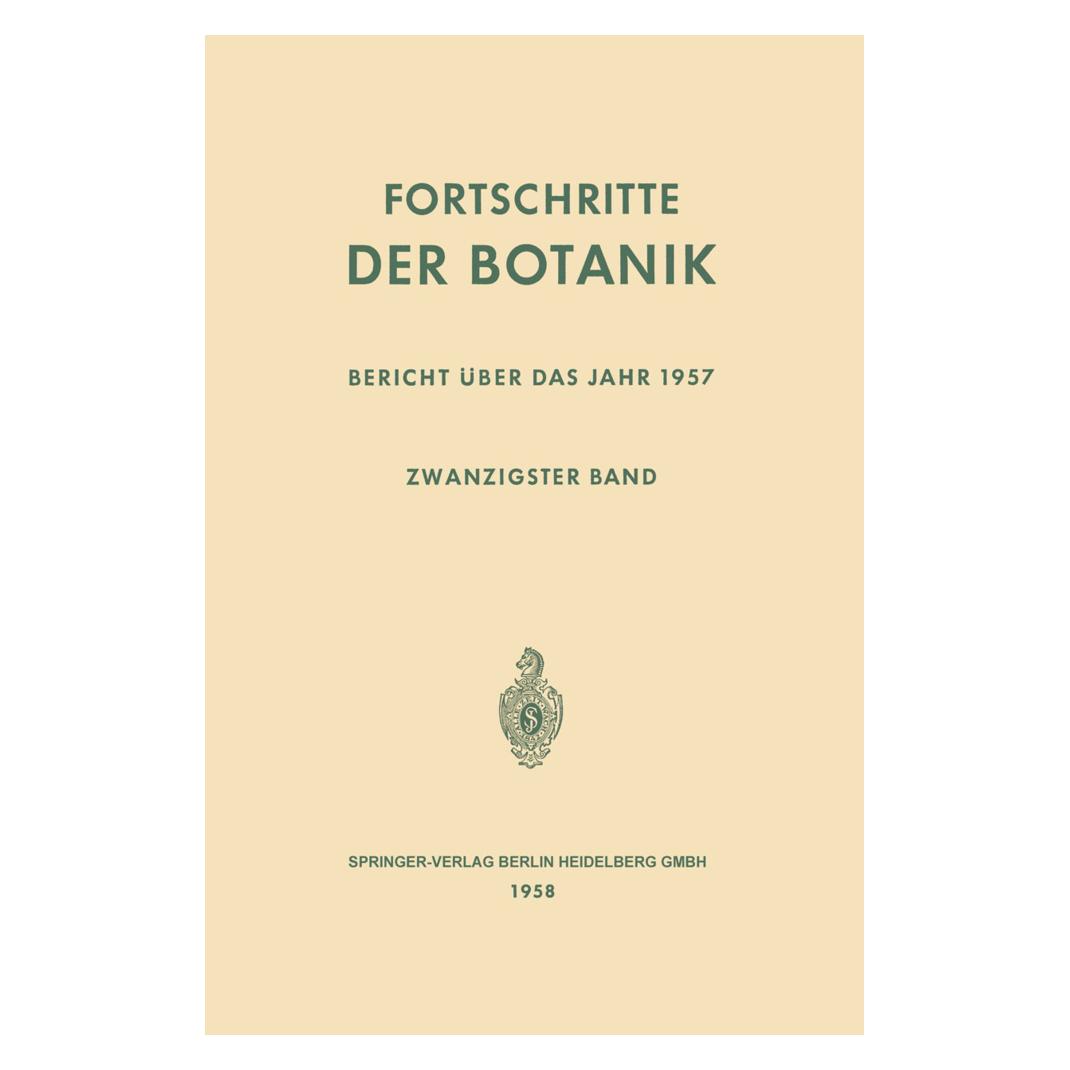 Springer Fortschritte der Botanik (Deutsch, Softcover, Ernst Gäumann, Erwin Bünning) (55551325)