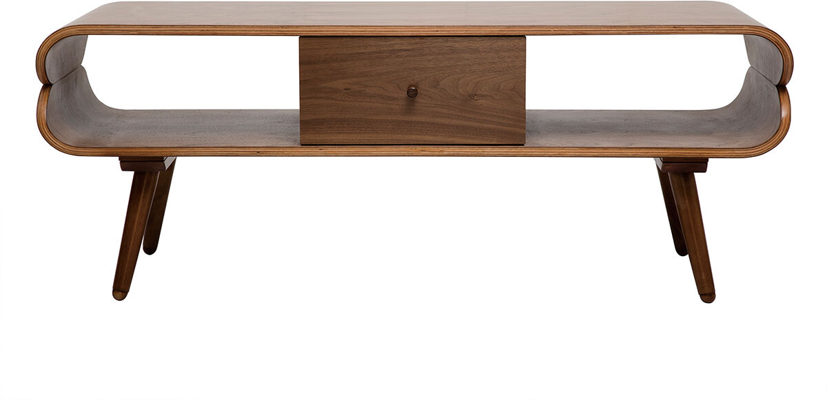 Miliboo TV-Schrank mit Ablagefächern aus dunklem Holz B 132 cm TAKLA