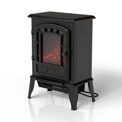 Elektrokamin 2000W mit Flammeneffekt - Schwarz