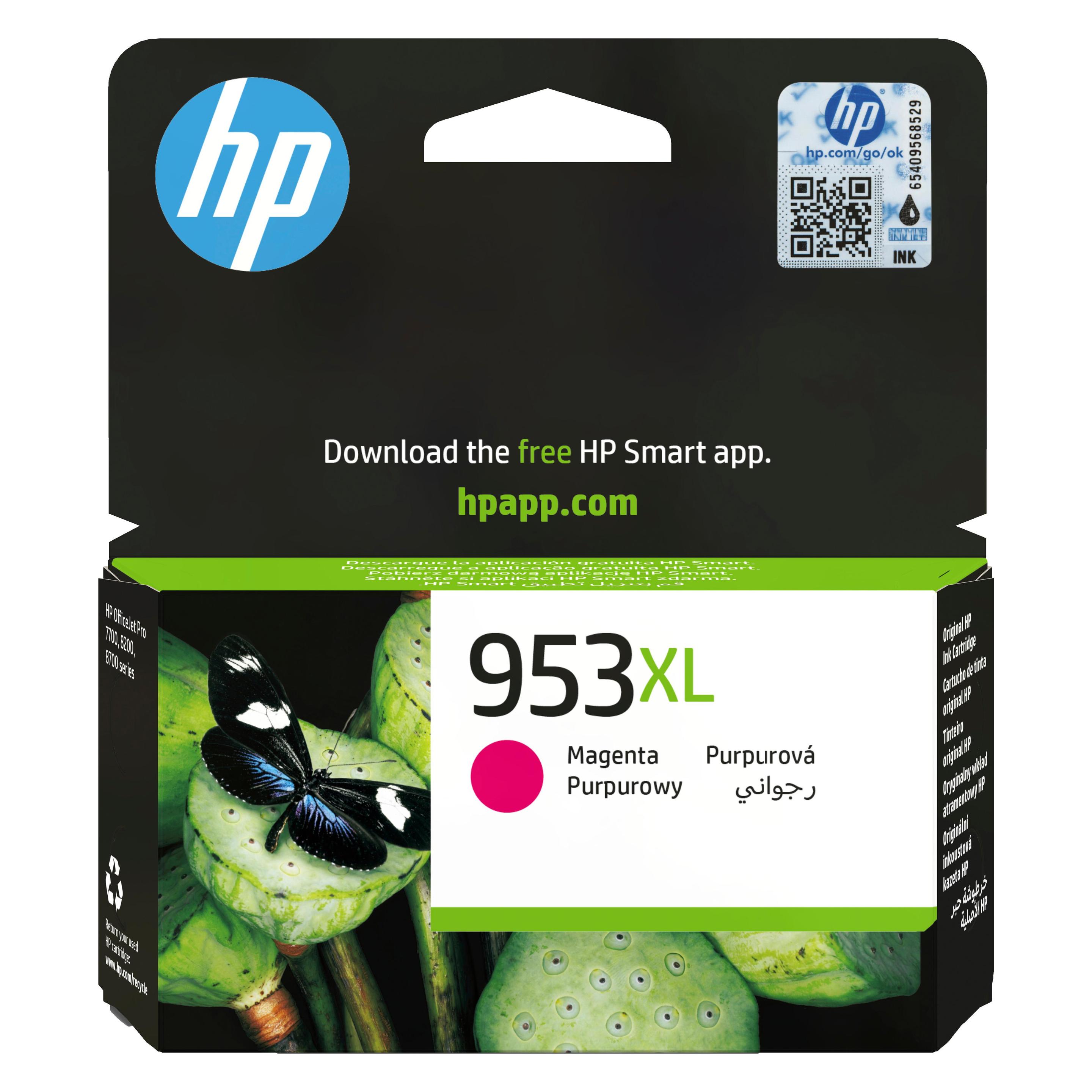 HP Hewlett-Packard 953XL High Yield Magenta Original Ink, 953XL (F6U17AE#30A)