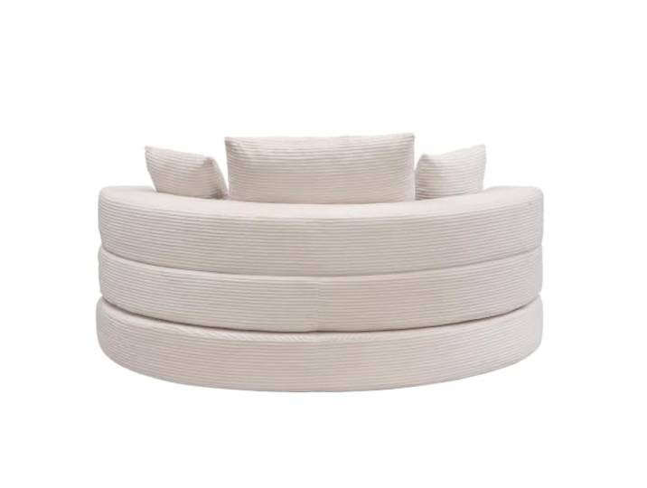 Fiednoy Faltbares Schlafsofa, Modulares Sofabett aus Cordstoff Modulares Sofabett mit hohem Rand und Kissen, Vielseitige Schlafcouch für Apartment und Schlafzimmer，250 kg