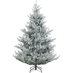 COSTWAY Weihnachtsbaum 210cm mit Schnee, warmweißen LEDs, 13 Modi, Timer & einstellbare Helligkeit.