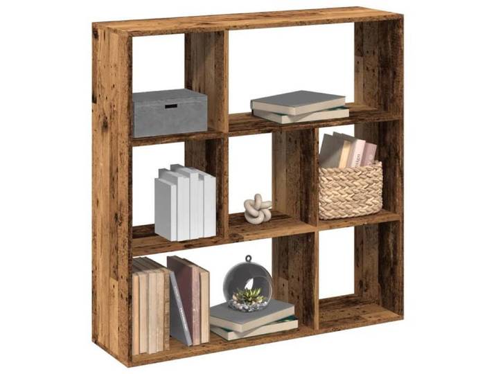 Étagère séparatrice de pièce vieux bois 102x29x103 5 cm 858055