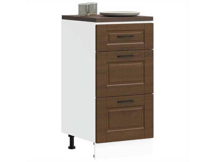 Luxueux Best* Armoire de cuisine - Armoire basse/meuble bas d'évier Porto chêne marron bois d'ingénierie Juin12384796