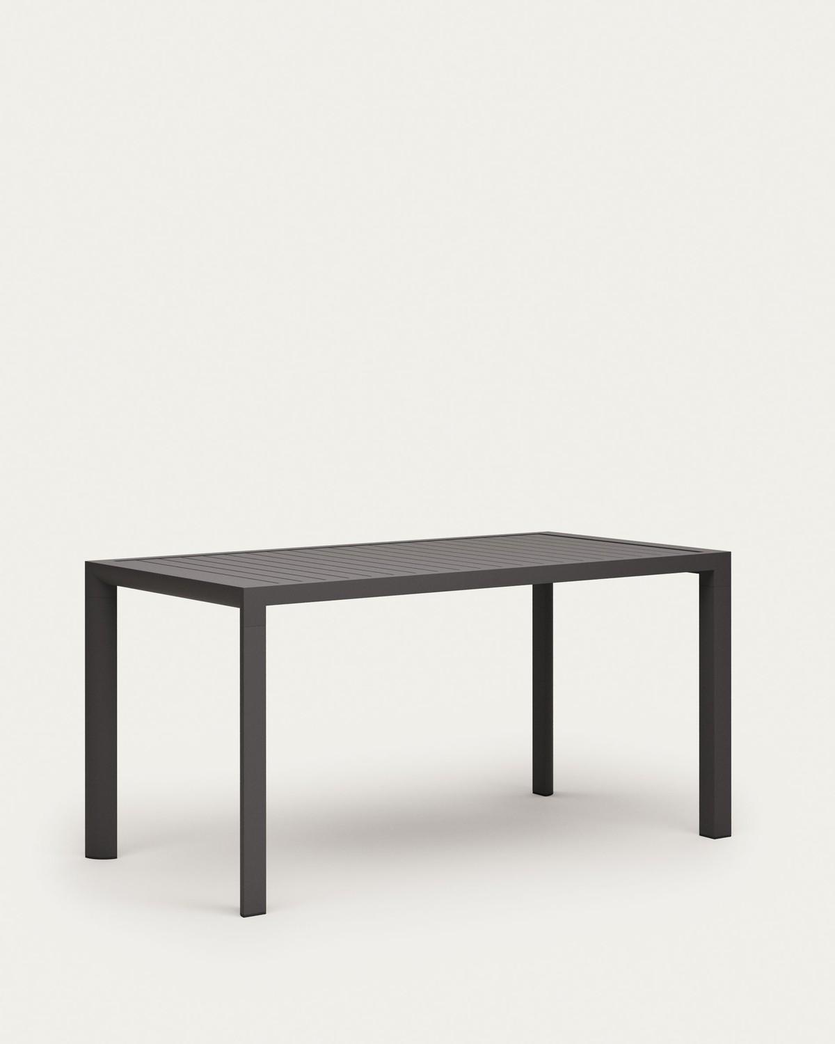 Gartentisch Culip 150 x 77 x 75 cm Aluminium Grau Tisch Esstisch Outdoor