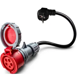 Voldt® 32A 5-poliges CEE auf Schuko Adapter |