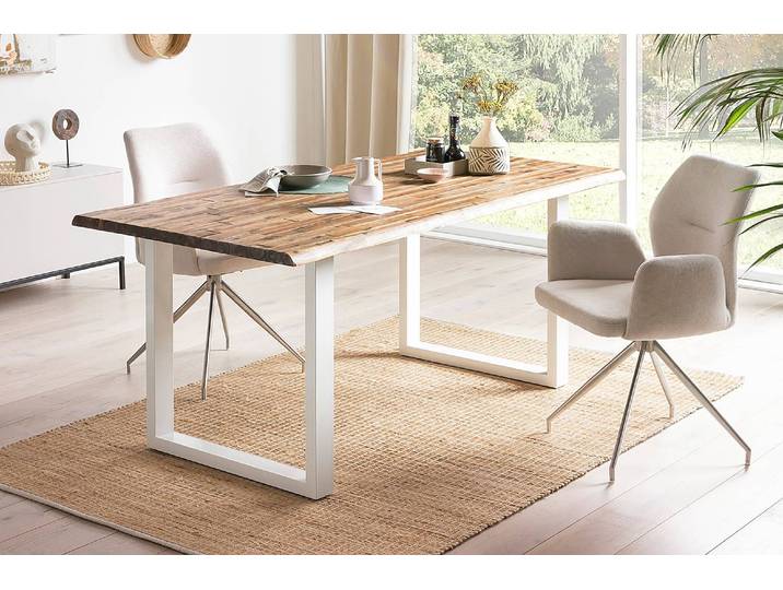 Table Axal 160 x 90cm Blanc/Marron
