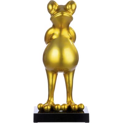 Tierfigur CASABLANCA BY GILDE "Skulptur Frosch gold", gold (goldfarben), B:32cm H:68cm T:30cm, Kunstharz, Dekofiguren