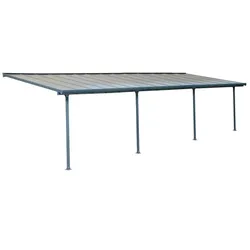 Palram - Canopia Aluminium Terrassenüberdachung Feria | Anthrazit | 295x1092x305 cm - Anthrazit