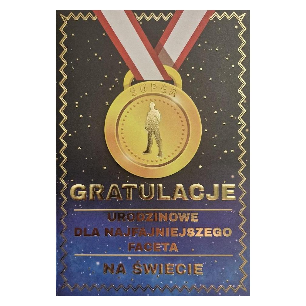 Yeku Geburtstagskarte mit Herrenmedaille (47994275)