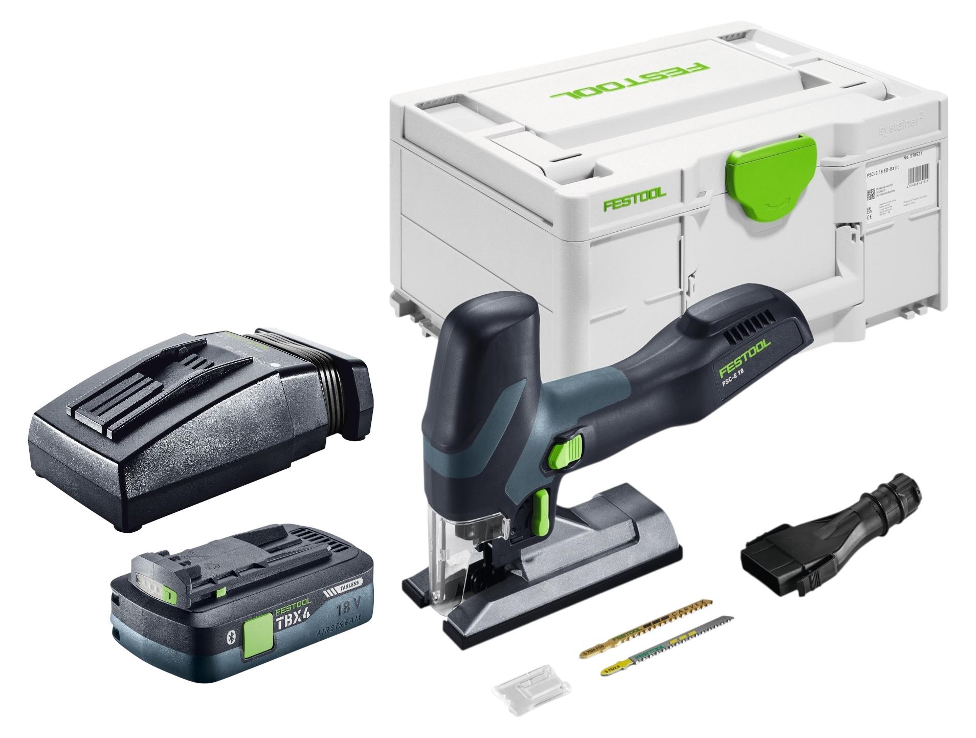 Festool PSC-E 18 EB-Basic Akku Pendelstichsäge 18 V 40 mm + 1x Akku 4,0 Ah + Ladegerät + Systainer