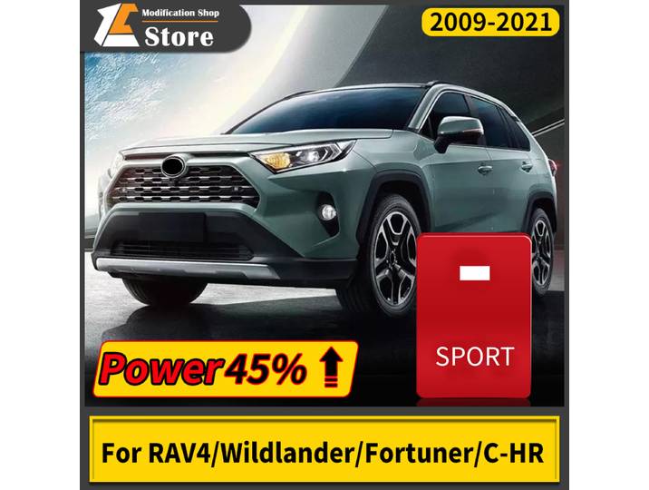 Module de Commutation Sportive pour Accélérateur Compatible avec Toyota C-HR RAV4 Wildlander Fortuner pour Améliorer les Performances de la Voiture