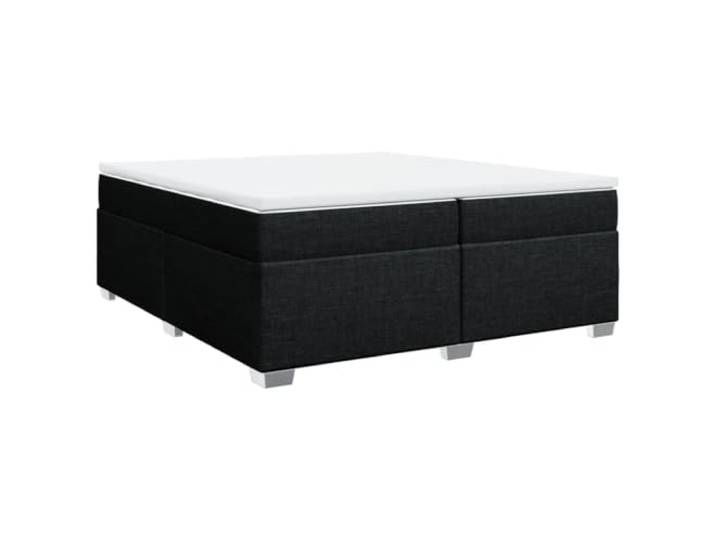 Makastle Boxspringbett mit Matratze Schwarz 200x200 cm Taschenfederkern