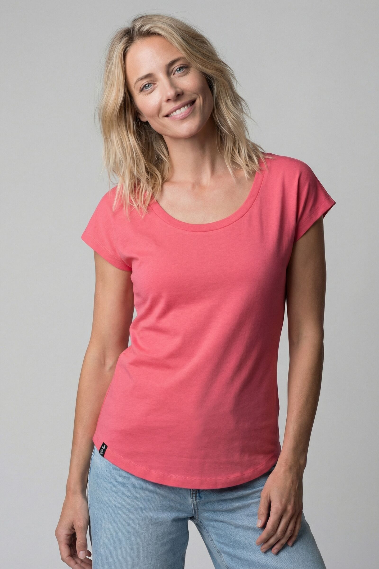 Rundhalsshirt ALIFE & KICKIN, Damen, Gr. S, pink (kamelie), 100% Baumwolle (Bio), Rundhals, Shirts Rundhalsshirt