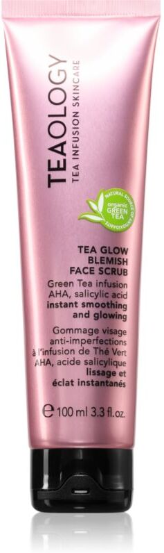 Teaology Tea Glow Blemish Face Scrub exfoliating face cleanser to treat skin imperfections 100 ml