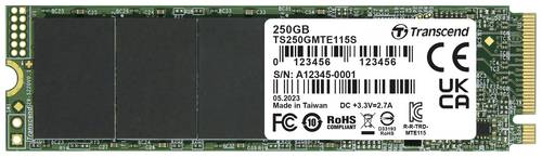 Transcend 115S 250 GB Interne M.2 PCIe NVMe SSD 2280 PCIe NVMe 3.0 x4 Retail TS250GMTE115S