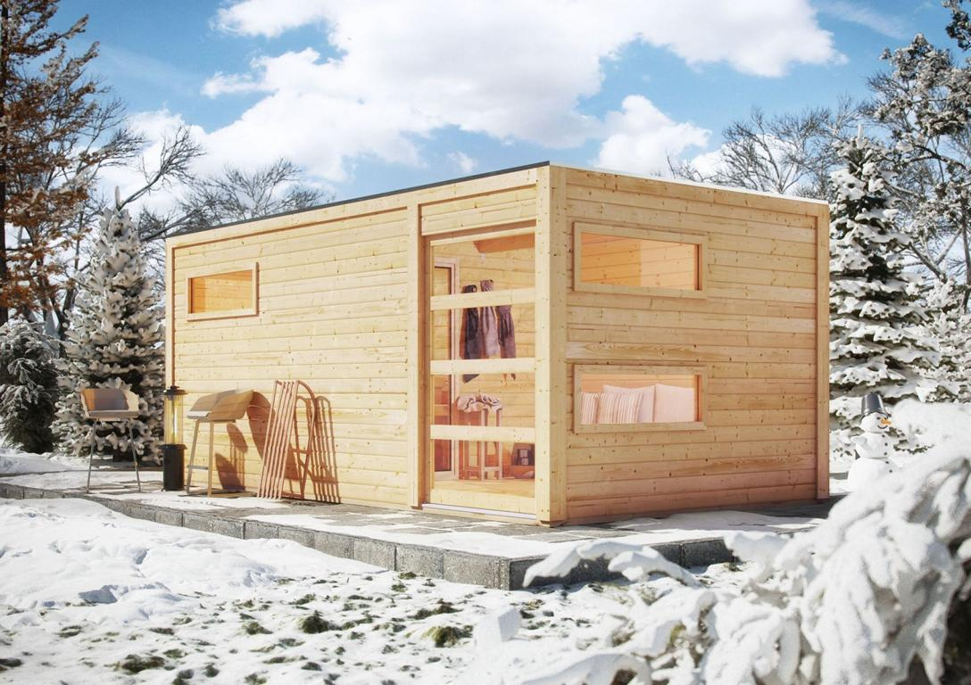 KARIBUHOLZT Sauna Hygge, 9kW ext. Strg. bronz.GGT 16880299